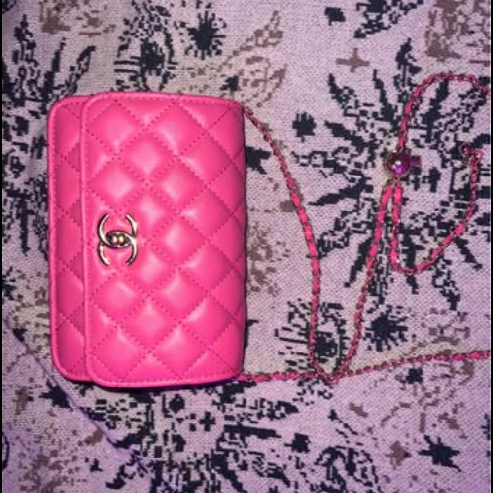 Chanel Pink Quilted Crossbody Bag